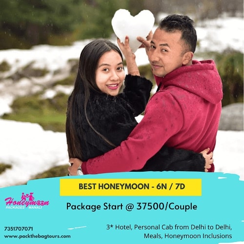 Honeymoon packages in Kullu Manali Shimla with couple prices