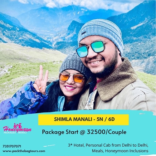 Shimla Manali Tour Package for couple Price